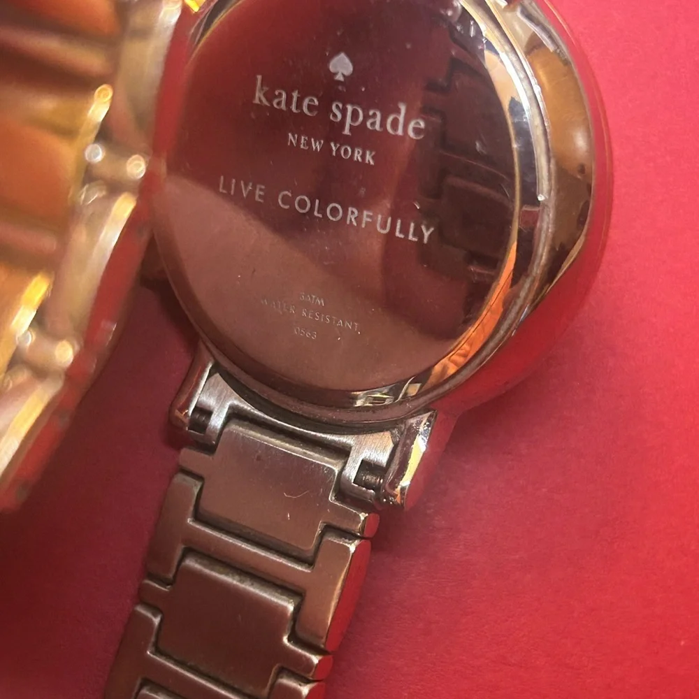 Kate Spade NY Two-Toned Chronograph Watch, “ Live Colorful” Back Water Resistant